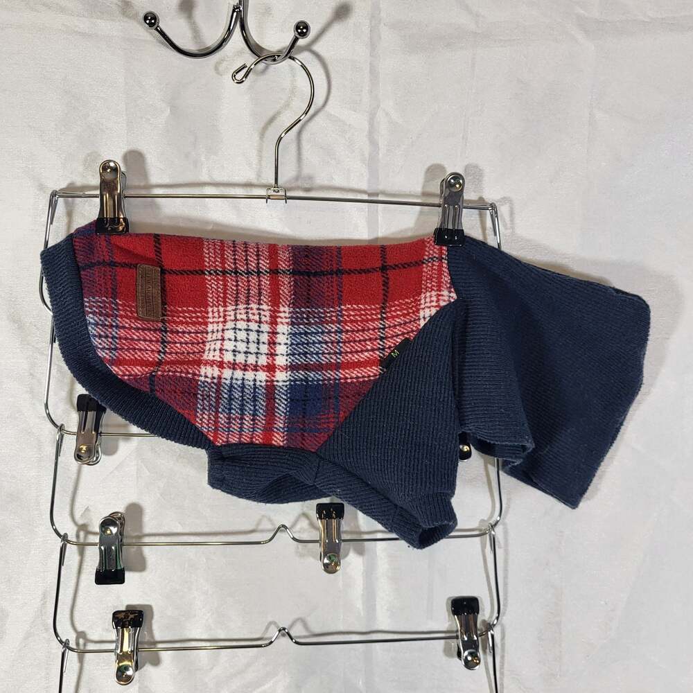 Fitwarm Pets Red Plaid Dog Sweater Size M